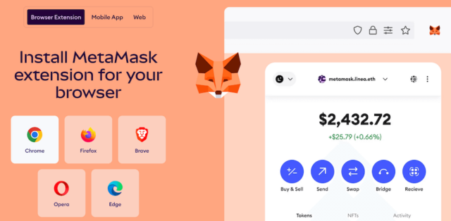 MetaMaskダウンロード画面