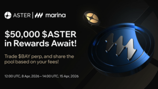 Asterで$BAY無期限先物開始, $50,000の$ASTER報酬プールを取引で分配